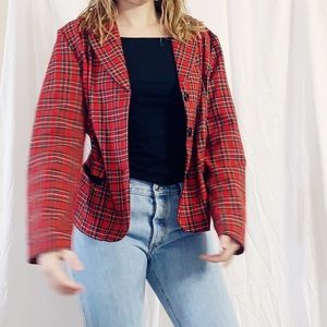 Red Plaid Vintage Jacket
